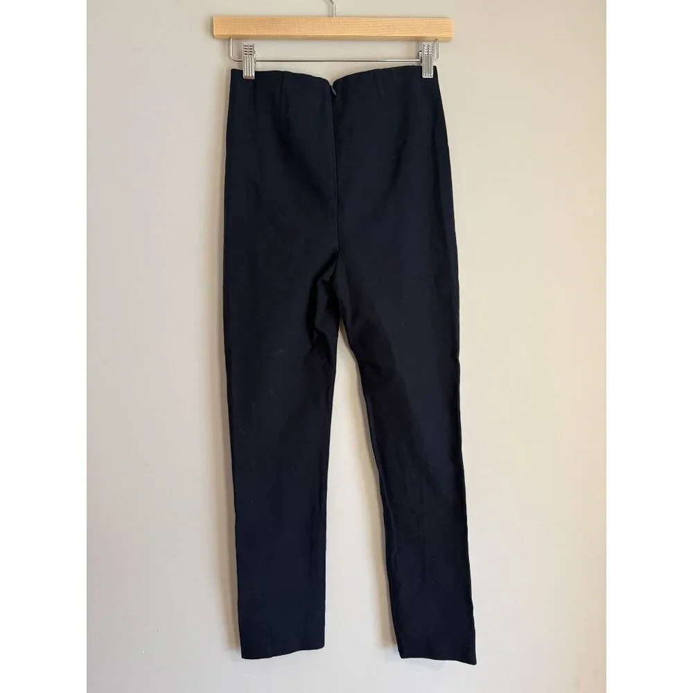 NWT Derek Lam 10 Crosby Cropped Slim Fit Trousers Elasticized Blue Size 0 [jb]
